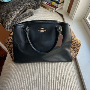 Leopard print coach bag